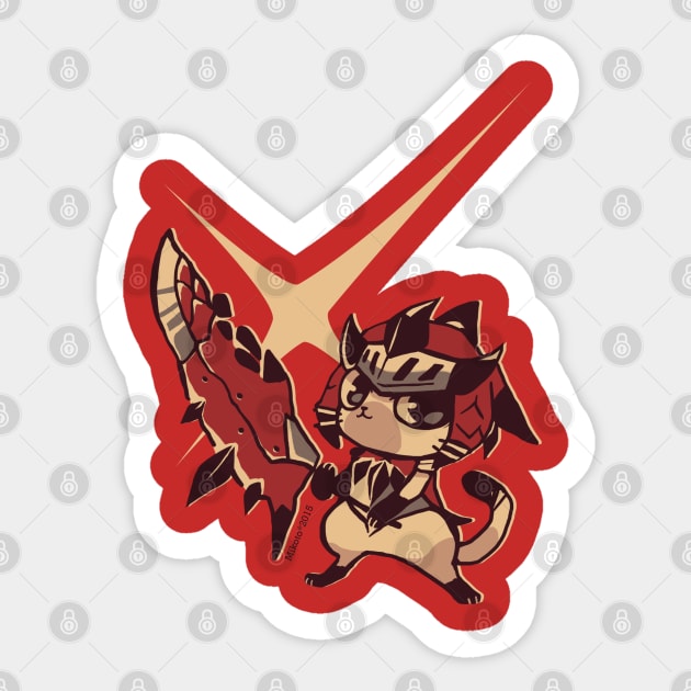 Monster Hunter - Felyne Sticker by Mikoto